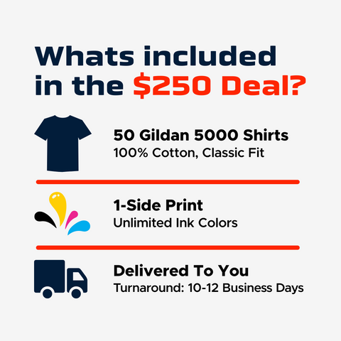 50 Shirts For $250 Special